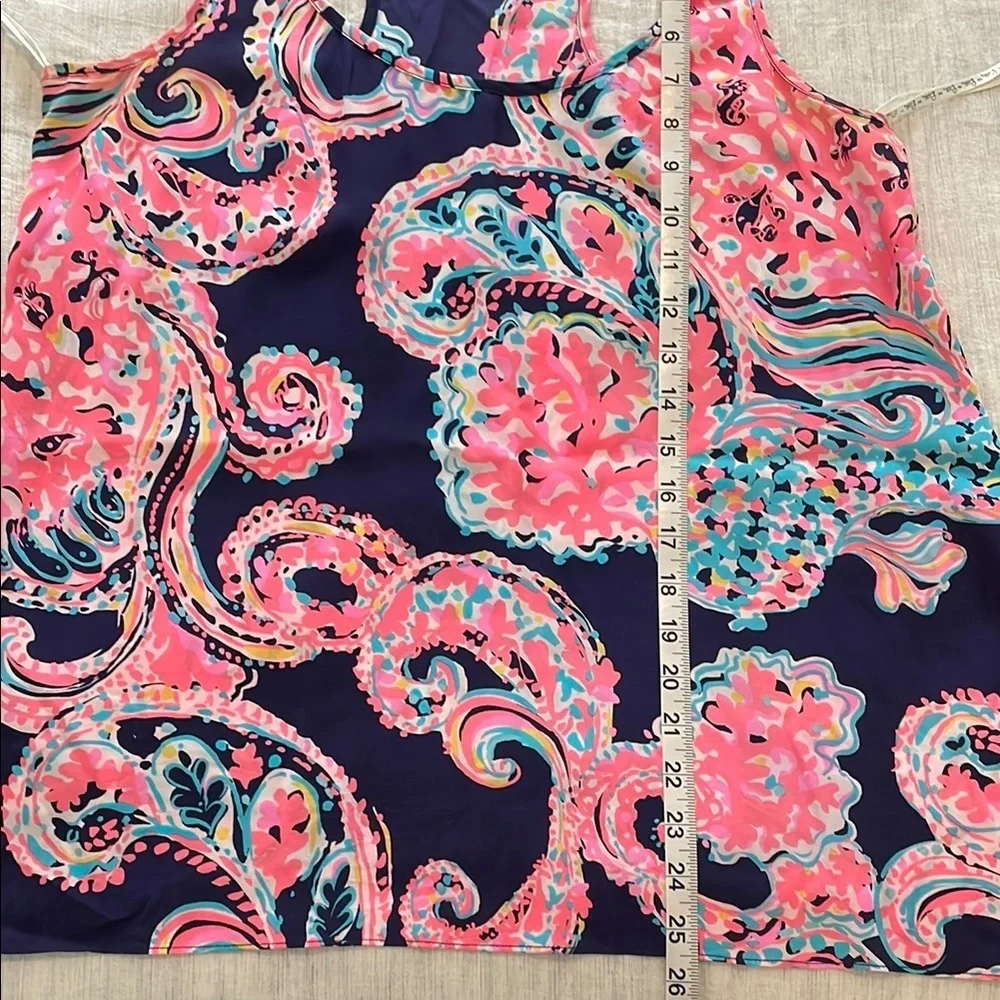 Lilly PulitzerRacerback Navy and Coral Tank Top - Picture 10 of 12
